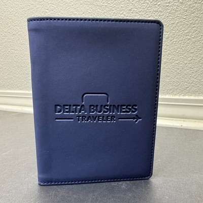 Delta Airline Business Traveler Blue Passport Holder Wallet RFID Protection