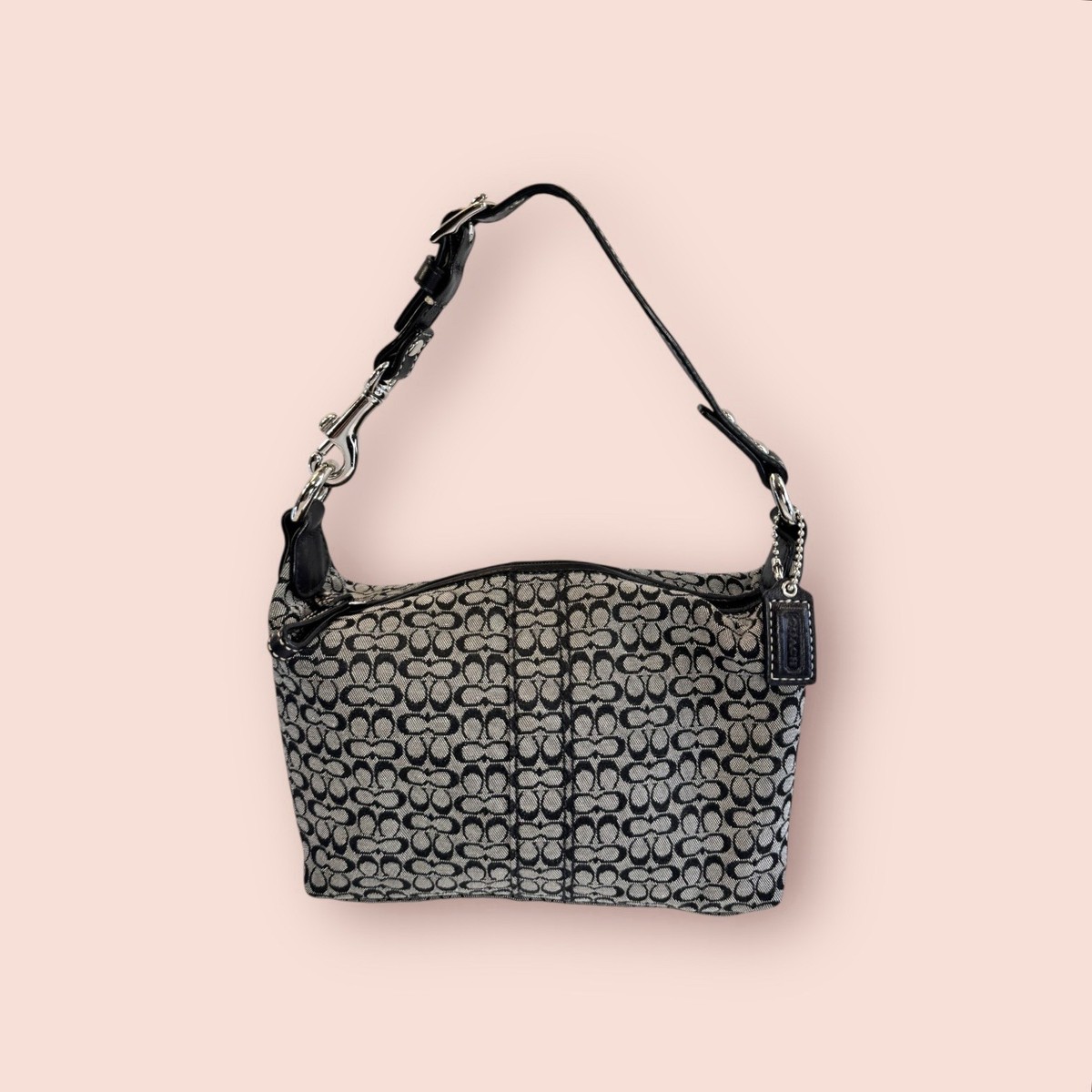 美品　COACH Hobo Studded Half Moon Bag y2k COACH Hobo Studded Half Moon Bag y2k Leather Bag Coach Bag Made In