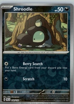 Shroodle - 144/193 Reverse Holo Common SV02: Paldea Evolved NM