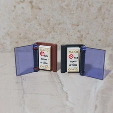 New LEGO Story Book Once Upon a Time Purple Trans Clear Hardback Covers Lot of 2