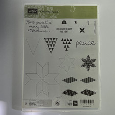 Stampin Up Christmas Quilt Photopolymer Stamp Set 144793 Retired Holiday