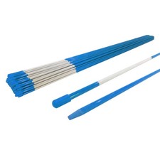  Pack of 12 Blue Driveway Markers, Snow Stakes, Poles, Rods 48" Long, 5/16 inch