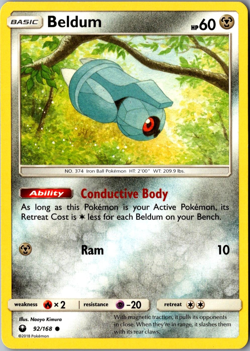 Beldum 92/168 Common SM Celestial Storm LP Pokemon Card