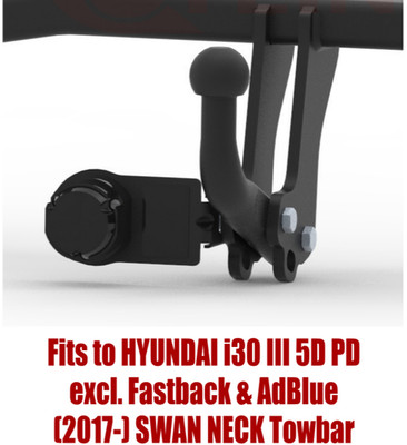 Tow Bar For Hyundai I30 III Hatchback PD 2017- & 13 Pin Bypass Relay Kit - H261