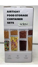 Ankou 3 Set Glass Food Storage Containers with Lids, Airtight - Brand New