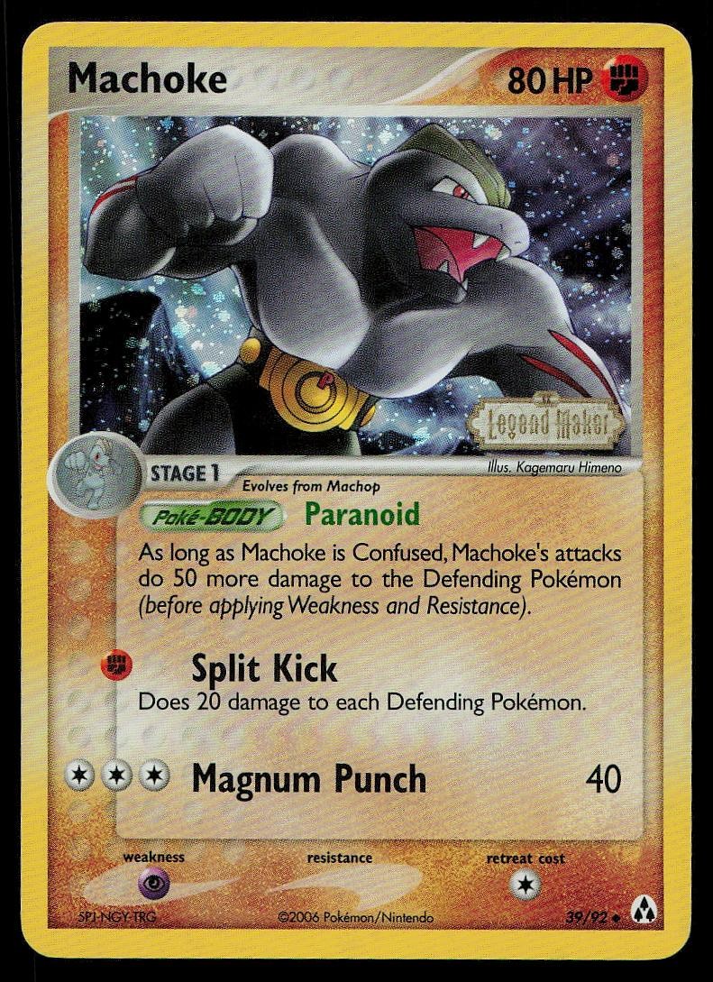Machoke 39/92 Uncommon Legend Maker Pokemon Reverse Holo Lightly Played
