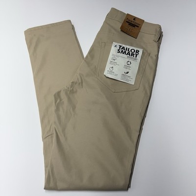 Tailor Vintage Mens Canaan Slim Fit Pants Khaki Taper Fit Stretch Sz 30x32 NWT