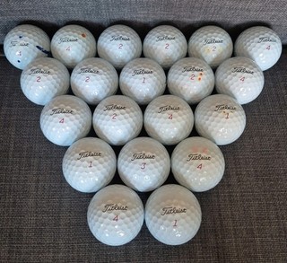 Titleist Pro V1x Left Dash Golfbälle X20 (X14 Pearl & X6 A Grade)