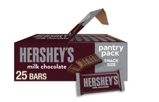 Hershey’s Milk Chocolate Snack Size Candy Bars 25 Pack 11.25oz Sharing Box