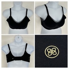 Honeylove CrossOver Lace Bra Black Size Large 36C Equivalent Wireless Contour