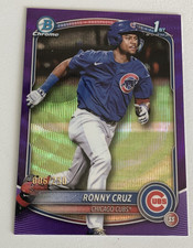 2025 Bowman Chrome Ronny Cruz Purple Wave Refractor 1st RC #/250 Cubs BCP-213