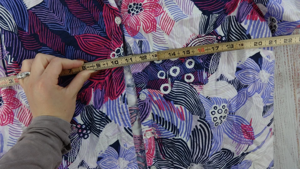 Camisa floral Gloria Vanderbilt para mujer 1X vintage abotonada Bloommingcore artística Foto 4 de 4