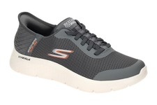 Skechers GO WALK FLEX Herrenschuhe - Slipper - Halbschuhe grau Freizeit NEU