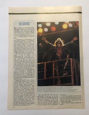 VTG  Kiss Konquers the Air Waves  Gene Simmons Rock Magazine Article 0C26 665