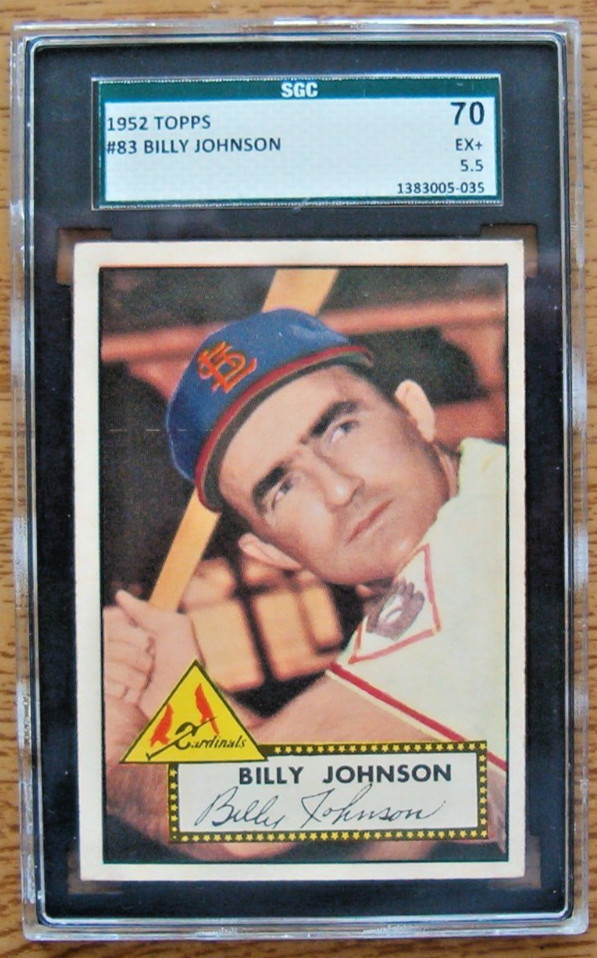1952 Topps SGC 5.5 EX+ #83 Billy Johnson St. Louis Cardinals