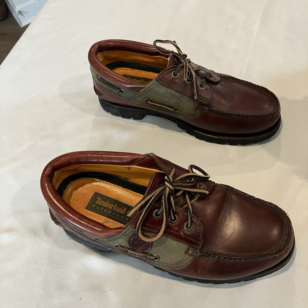 Timberland Three Eye Waterproof Gore-Tex Boat Shoes Men's SZ 9.5M