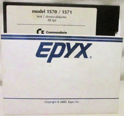 Commodore Model 1570 1571 Test Demo Diskette 48 TPI 5.25 Floppy