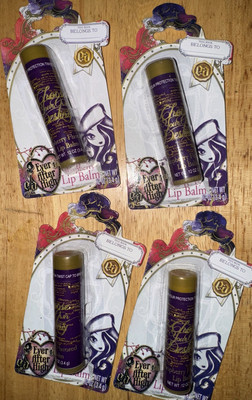 Monster Ever After High 2014 Mattel Lip Balm lot of 4 Raspberry Flavor Sealed
