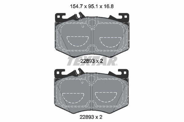 Plaquettes de frein Textar 2289301 frein à disque Mercedes-Benz auto