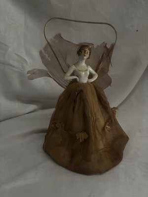 Vintage Porcelain Pin Cushion Half Doll