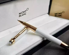 Montblanc Meisterstück 163 White Gold Trim  Ceramics Ballpoint Pen w/ Box
