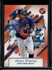 2025 Topps Pristine Mark Vientos Orange Refractor #/25 Mets