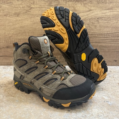 Stivali da trekking MERRELL Moab 2 Vent Mid US taglia 10 larghi impermeabili noce - Foto 3 di 20