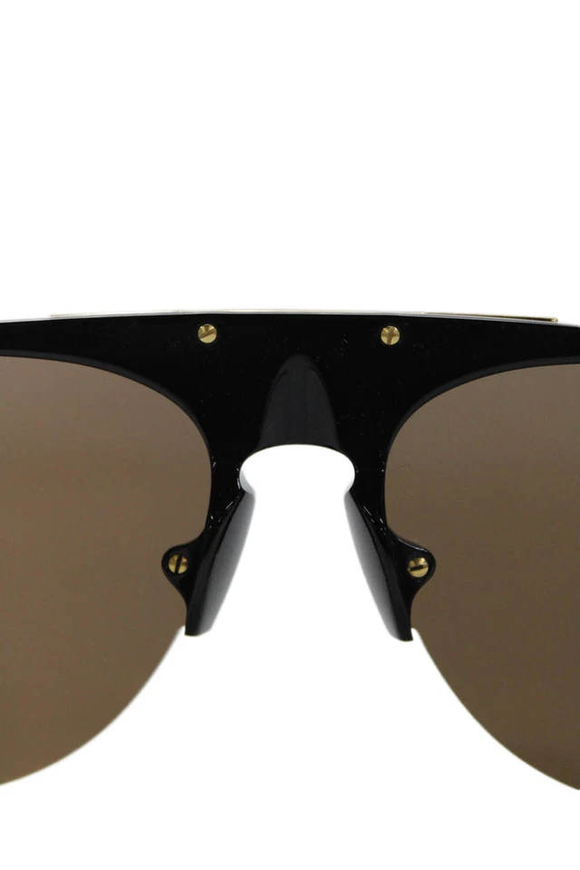 Gafas de sol Louis Vuitton para mujer redondeadas espejadas de plástico tono dorado negro Foto 4 de 4