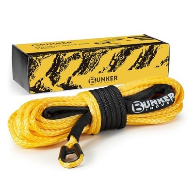  1/4'' x 50' Synthetic Winch Rope,9500LBS ATV UTV Winch 1/4inch x 50ft yellow