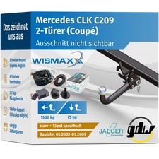 ANHÄNGERKUPPLUNG für Mercedes CLK Coupe C209 02-09 starr GDW +E-Satz spezifisch