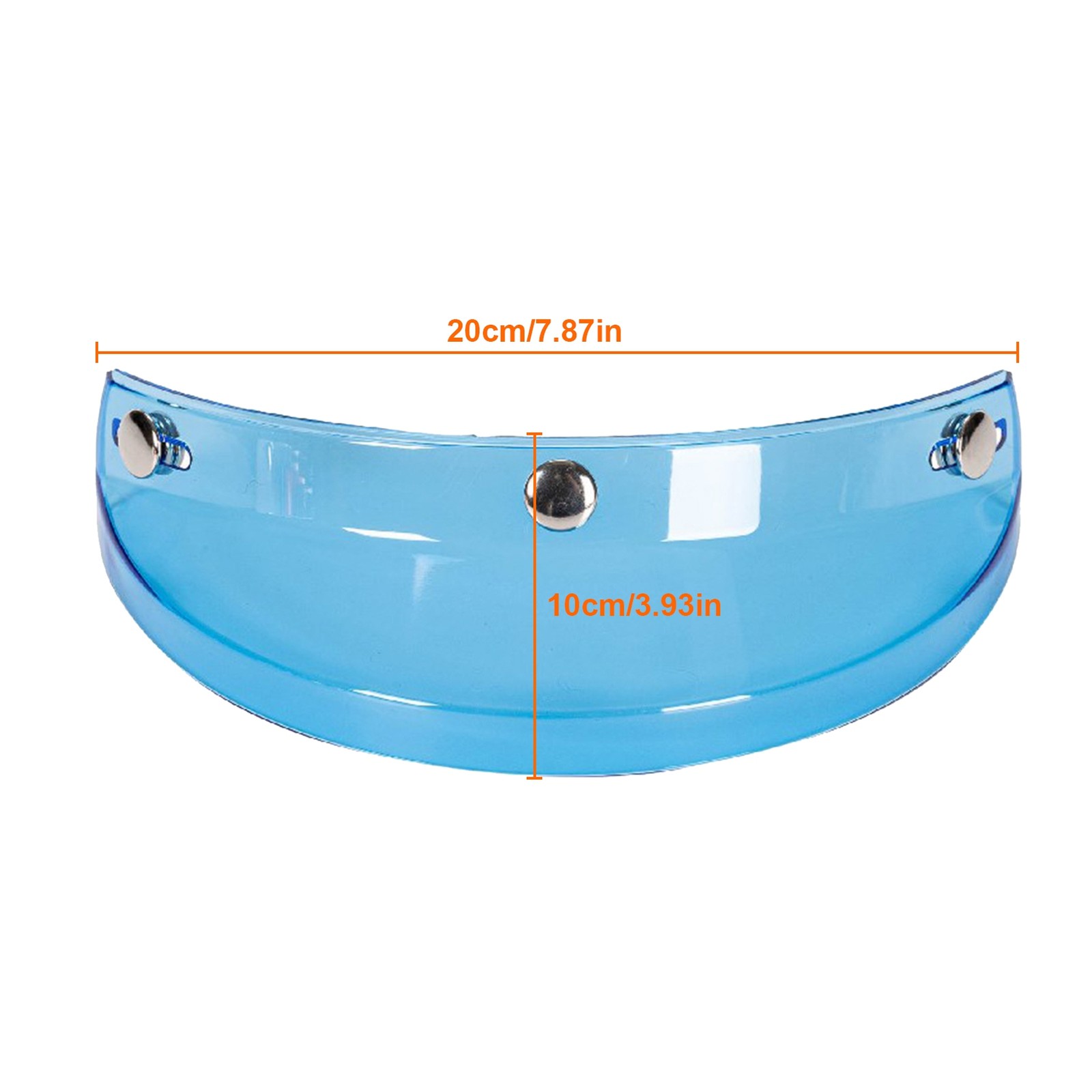 Universal Motorcycle 3 Snap-Button Visor Flip Up Down Open Face Helmet Wind