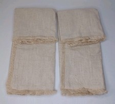 Natural Linen Fabric Throw Pillow Cover Set Of 2 Pillow Covers 20" Square
