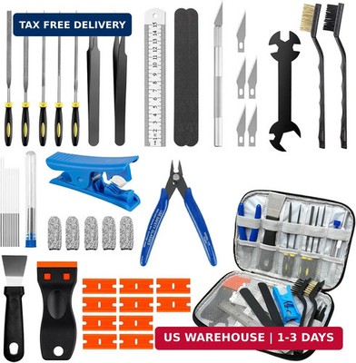 50pcs 3D Printer Tool Kit & Accessories - Nozzle Cleaning Tools, Scrapers, Files