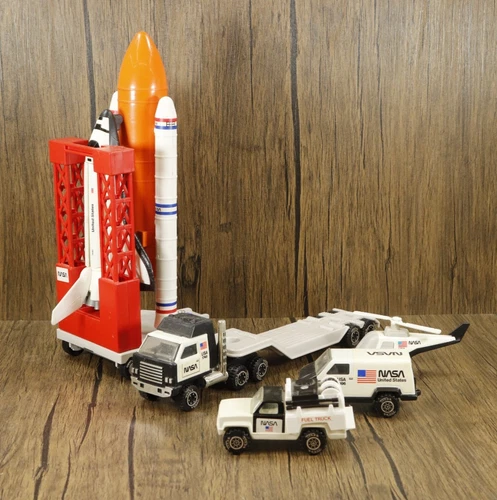 Vintage Tonka NASA Toys - Shuttle + Launcher / Fuel / Van / Semi / Helicopter
