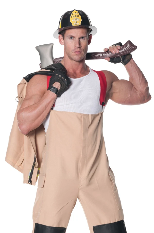 经典消防员消防员服装成人服装 — 第 2/2 张图片