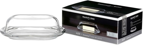 "Butterdose Mit Deckel Glas Serie \" Style \" FüR Eine Butter Mit 250G R&B"-image