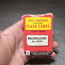 vintage kenworthy educational flash cards no. 2061 Multiplication