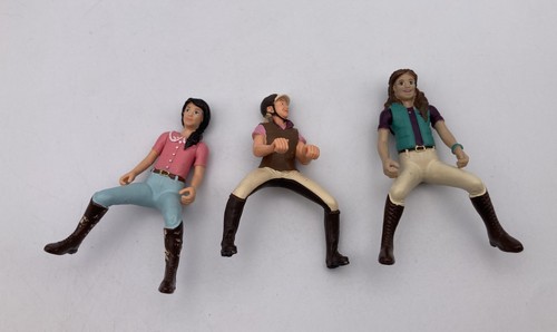 Schleich HORSE RIDER Lot of 3 Recreation Girl Blond Brunette Black Hair