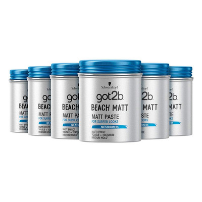 Got2B Beach Matt Surfer Look Matt Paste 3.5 Oz - Pack of 6