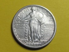 1917-S TYPE 1 STANDING LIBERTY QUARTER FULL HEAD NICE VERY HIGH GRADE COIN