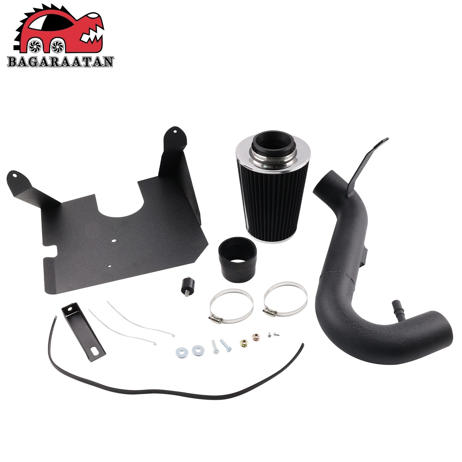 BLACK For 2005-09 Ford Mustang 4.0L V6 Cold Air Intake System Pipe Kit + Filter