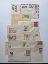 India Receipts Lot First Day Covers Airmail Covers