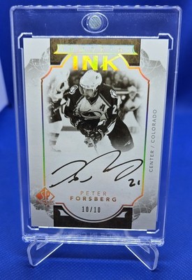 2017-18  SP Authentic Immortal Ink Peter Forsberg Gold Ink 10/10