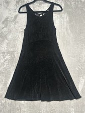 Free People Gothic Witchy Knee Length Dress Women’s Small Black Keyhole Lace 