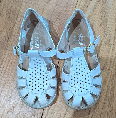 Kids Girls' White Fisherman Sandals Made In Spain US 7 De Osu By Pipiolo