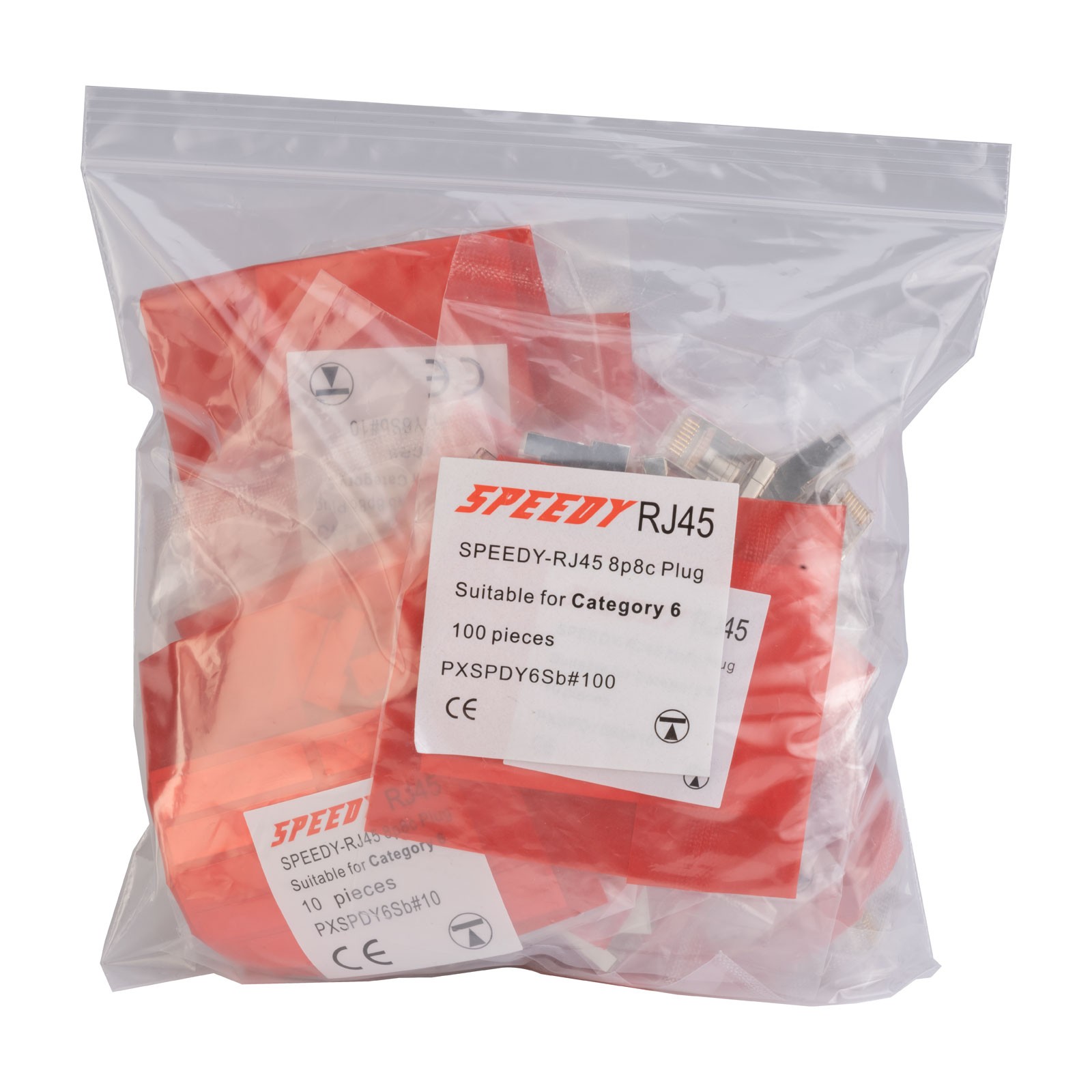 TUK Ltd SPEEDY RJ45 Cat 6 STP plug bag of 100