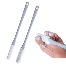 Toe Cleaning Brush with 15.7" Long Handle,Foot Scrubber in Shower,No Bending,...