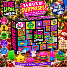 Needoh Christmas Advent Calendar 2026 Countdown Blind Box Holiday Gift