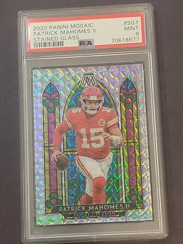 2020 Panini Mosaic - Stained Glass Patrick Mahomes II PSA 9 Kansas City Chiefs