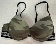 Victoria’s Secret PINK Size 36B Super Push Up Bra Camo Pattern